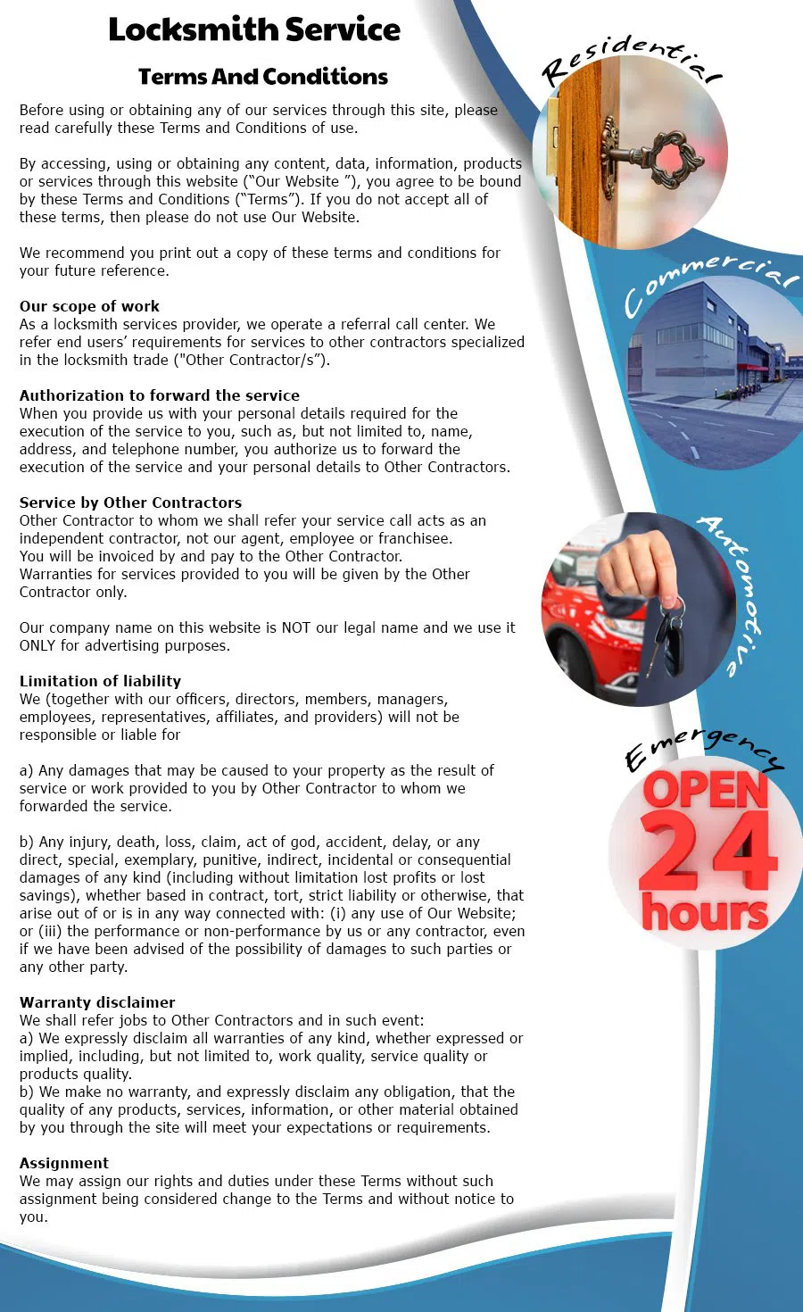 Community Locksmith Store Tacoma, WA 253-733-5814 - terms-ls